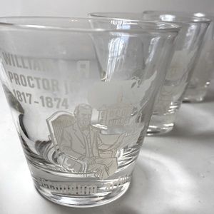 Vintage MCM Pharmacy Rx Set of 3 Glass Whiskey Medical Apothecary Theme Oddities